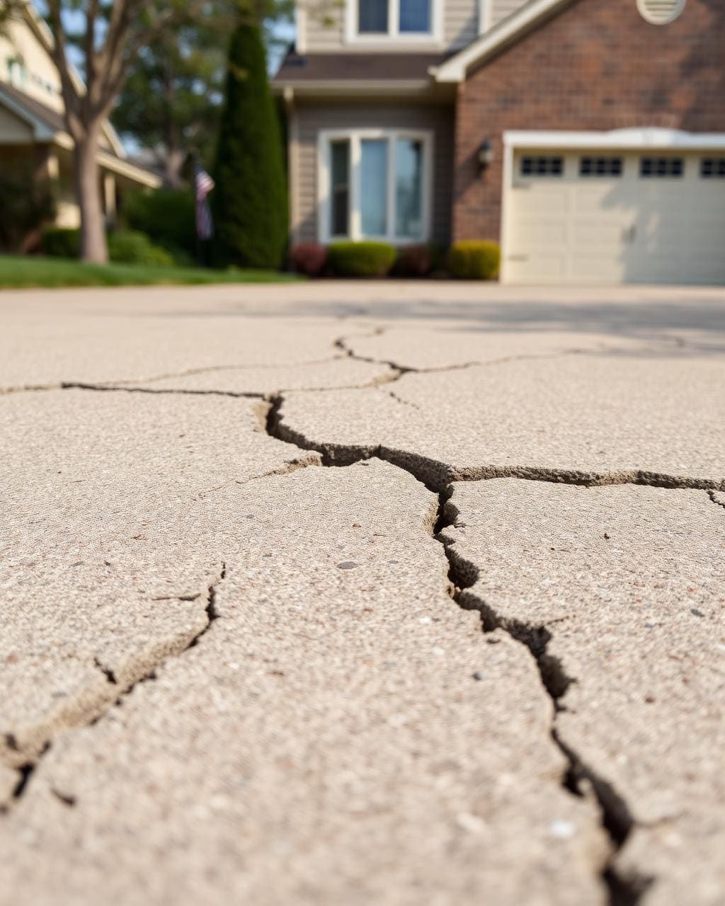 Cracked Driveways
