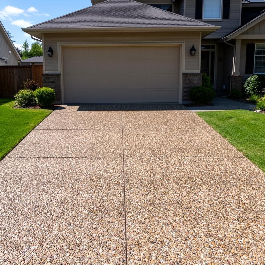 Exposed aggregate driveway in GTA