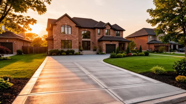 Concrete driveway installation in Toronto